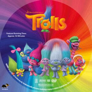 Trolls dvd cover & label (2016) R1 Custom