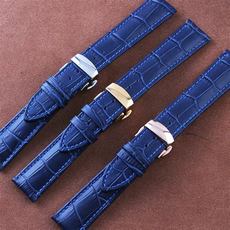 16mm 18mm 20mm22MM Dark Sea Blue New Watchbands,Genuine Leather Watches ...