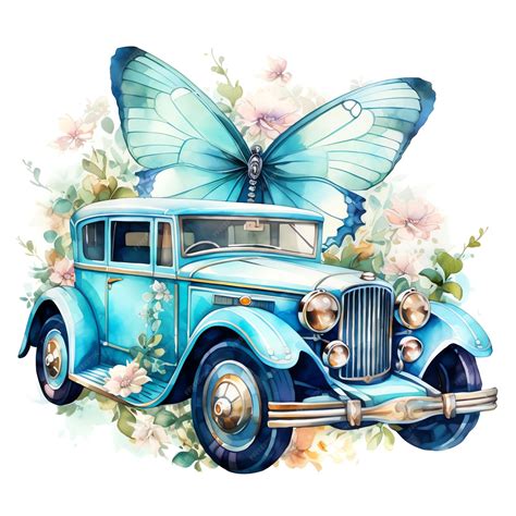 Premium AI Image | beautiful car with wings magical fairytale clipart ...