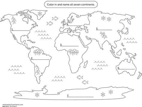 Free Printable Blank Map Of The 7 Continents - FREE PRINTABLE TEMPLATES