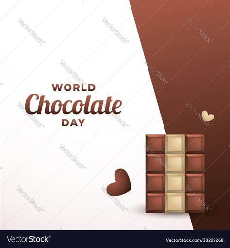 World chocolate day background design Royalty Free Vector