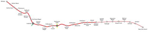 Delhi Metro Red Line HD Map, Route & Station|2022