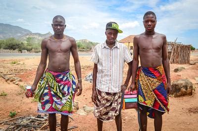 Traditional clothing for Angolan men.