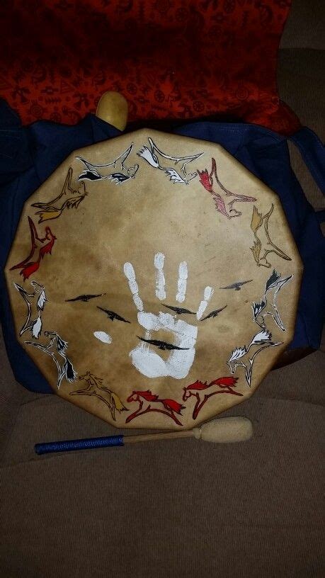 My newly painted drum. A Ho! | Drums art, Native american drums, Native ...