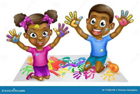 Clip Art Black Children Playing Stock Illustrations – 751 Clip Art ...