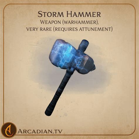 Storm Hammer – new DnD magic weapon - Arcadian Media