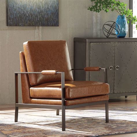 Brown Faux Leather Accent Chair | A3000029 | Lifestyle Furniture The ...