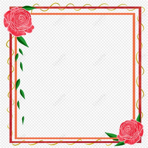 Rose Border, Border Yellow, Border Frame, Border Red PNG Transparent ...