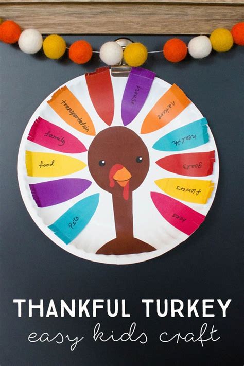 Thankful Turkey Kids Craft with Printable - Fun Loving Families