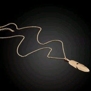 Jewelry | Golden Feather Necklace | Poshmark