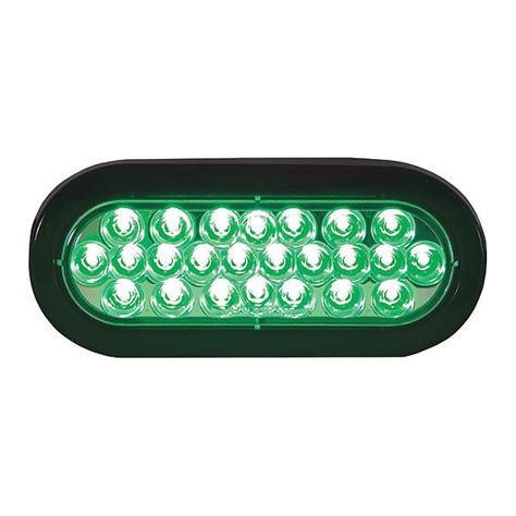 Buyers Products Green 6 Inch Oval Recessed LED Strobe Light with Quad ...