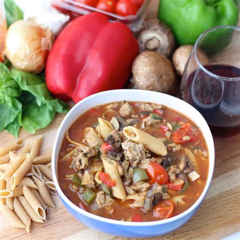 Pizza Pasta Soup | Living Well Kitchen