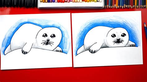 How To Draw A Baby Seal - Art For Kids Hub