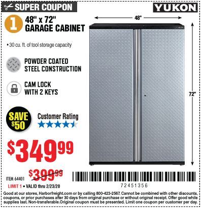 YUKON 48 In. X 72 In. Garage Cabinet for $399.99 | Storage system ...