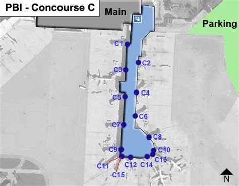 Palm Beach Airport PBI Concourse C Map