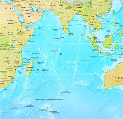 World Map Of The Indian Ocean - Wayne Baisey