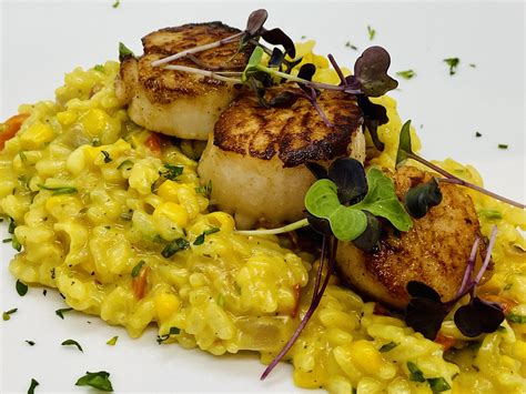 SEARED SCALLOPS & CORN RISOTTO - Sweets and Savory | Recipes and ...