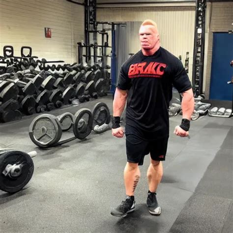 Brock Lesnar working out in a trainyard, brock Lesnar | Stable Diffusion