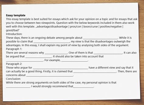 Writing Template Pte | Writing Worksheets