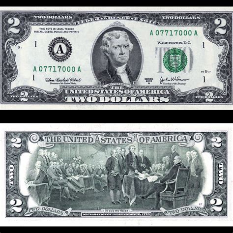 Is Thomas Jefferson On The 2 Dollar Bill - Dollar Poster