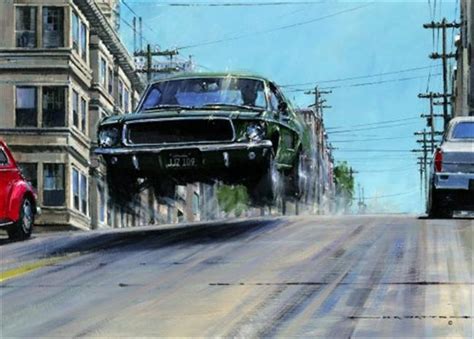 Bullitt Gives Chase Steve McQueen Print | Freck's Auto Art