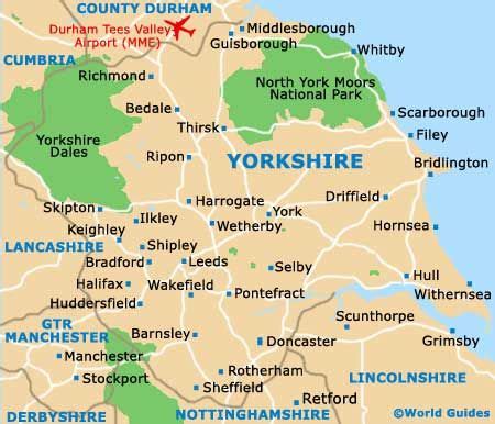 Map of South Yorkshire, England