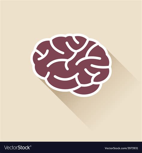 Simple brain icon Royalty Free Vector Image - VectorStock