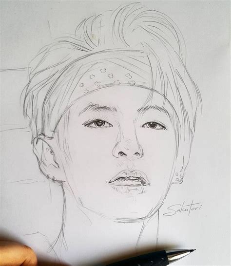 Victoria Dmitrieva. Designer (@sakutori) Portrait of V in progress #방탄 ...