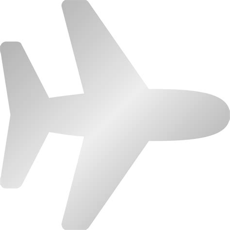 Silver Airplane Icon 11934331 PNG