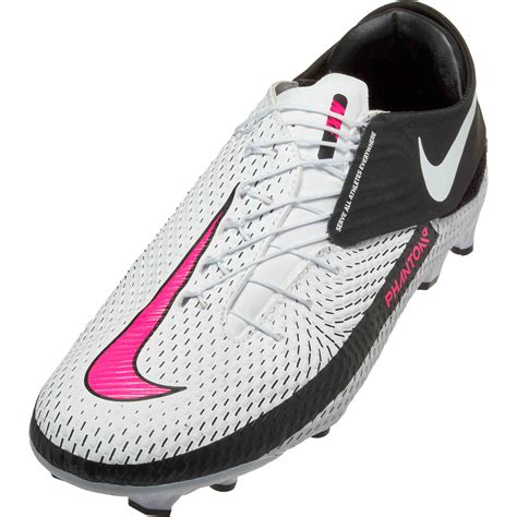 Nike Flyease Phantom GT Academy FG - White & Pink Blast with Black ...