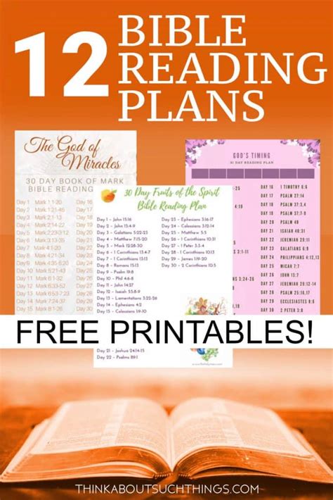 12 Creative Bible Reading Plans | Think About Such Things