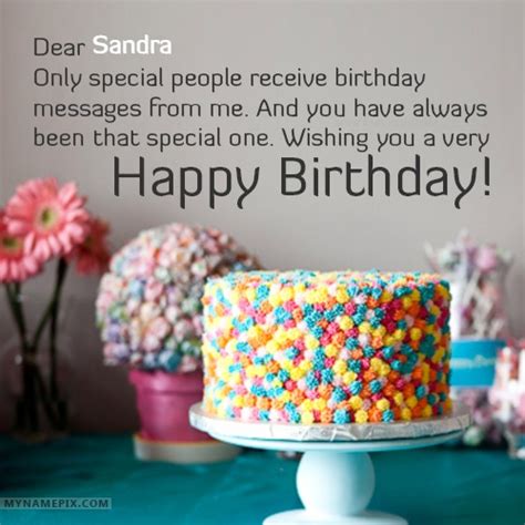 Happy Birthday Sandra Cakes, Cards, Wishes