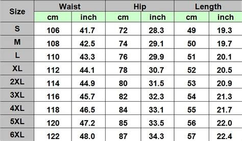 3D SHORTS SIZE CHART - ASTREZO