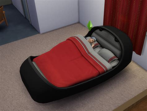 Futuristic Bedroom, Pod Bed, Sims 4 Update, Maxis Match, Sims 4 Mods ...