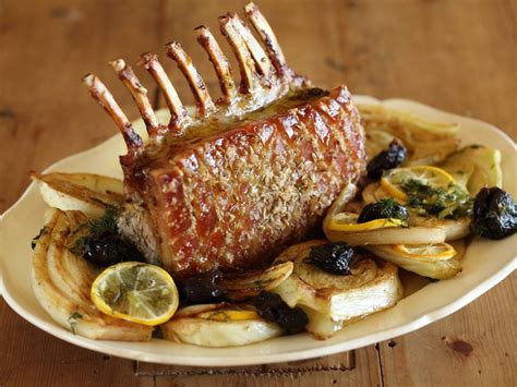 Roasted Rack of Pork with Fennel and Prunes Recipe | Maggie Beer