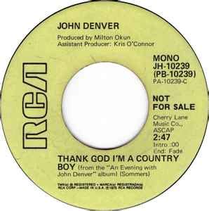 John Denver - Thank God I'm A Country Boy (1975, Vinyl) | Discogs