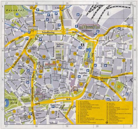 Leipzig Inner City Tourist Map - Leipzig Germany • mappery