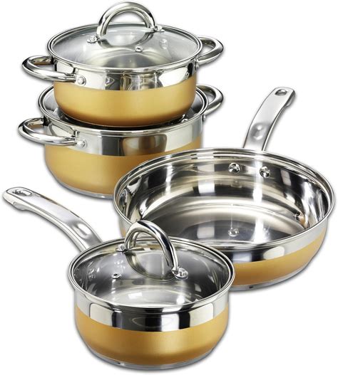 Karcher Aurora 112617 7-Piece High-Quality Cookware Set Stainless Steel ...