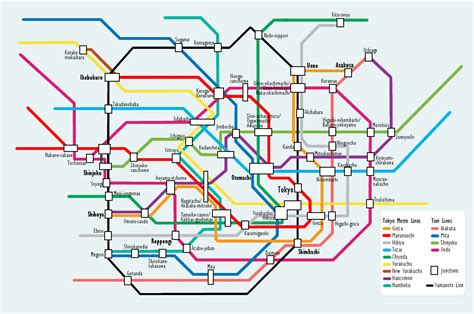 Complete Japan Tokyo Metro Map for Tourists Guide | Tokyo City Japan ...