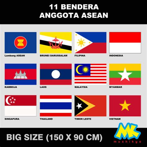 Jual Bendera Negara Asean Filipina Malaysia Singapura Thailand ...