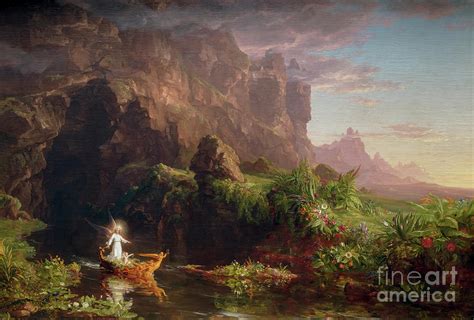 The Voyage of Life, Childhood, 1842 Photograph by Thomas Cole