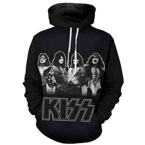 Kiss Hoodie 3D Full Printing - and FREE Shipping | Hoodies, Band ...