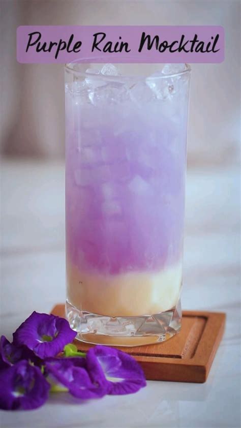 Resep Purple Rain Mocktail | Minuman tanpa alkohol, Resep minuman ...