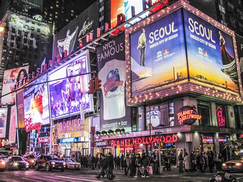 Famous New York Landmark Times Square Night View Picture And HD Photos ...