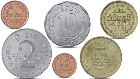 Sri Lanka 25, 50 CENTS 1, 2, 5, 10 Rupees 6 Coins Set 2005 2013 UNC