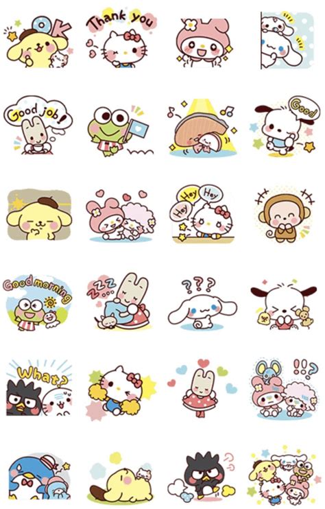 Sanrio Characters Stickers | Cute stickers, Kawaii stickers, Line sticker