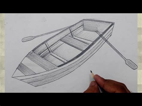 Simple Boat Pencil Drawing