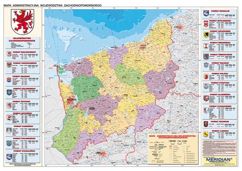 Województwo zachodniopomorskie - mapa administracyjna Wydawnictwo Edulex