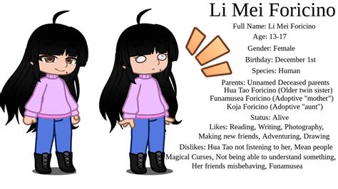 Li Mei (Ref. Sheet) by goobworxx on DeviantArt