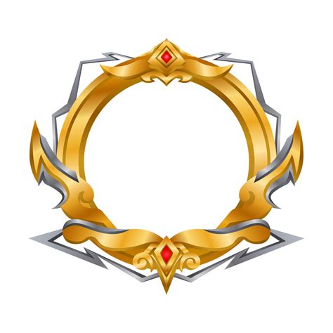 Gold award badge. Gaming avatar frame 23800403 Vector Art at Vecteezy